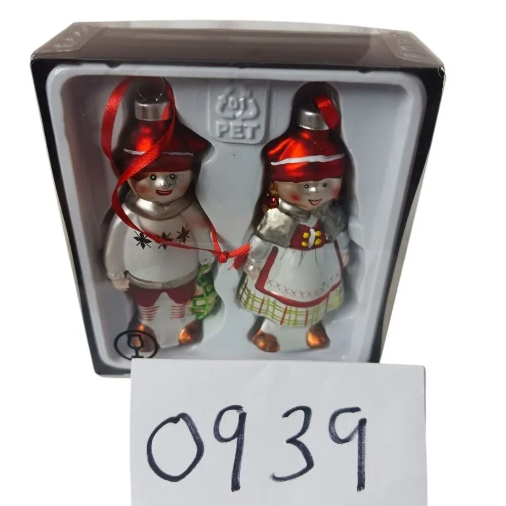 Ikea Glass Ornaments - Boy & Girl Design By Gunilla Byström